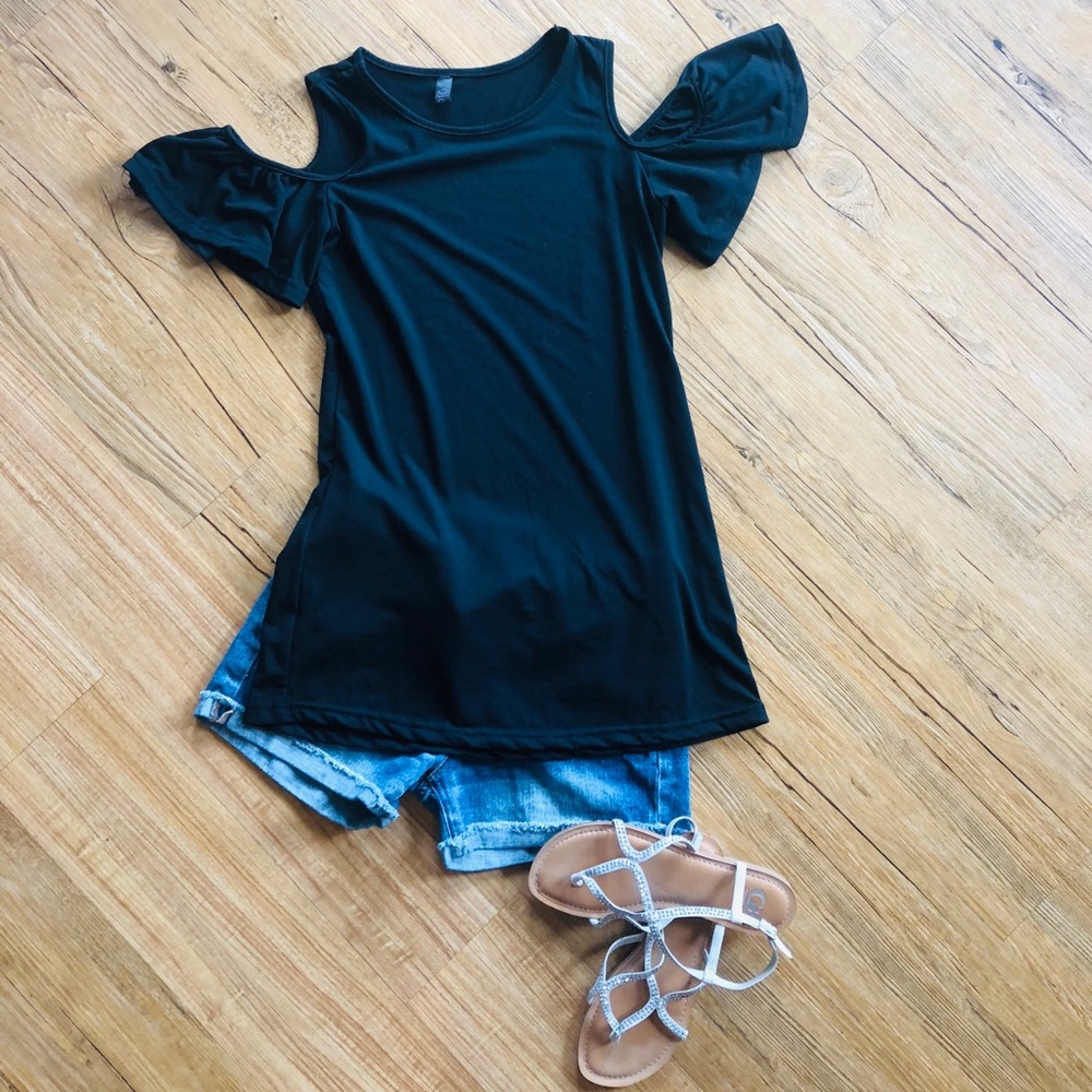 Cut Out Shoulder Tunic/Swim Coverup/Dress